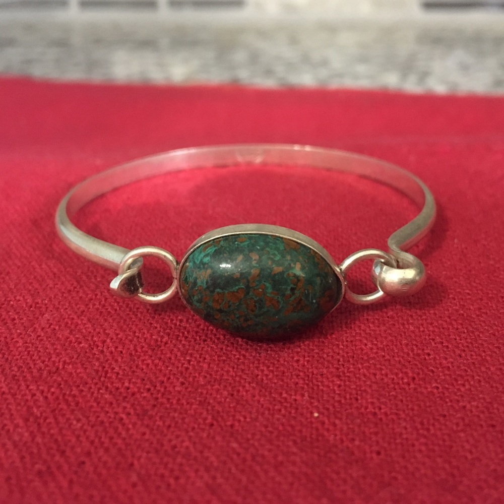 Silver & Eilat Stone Bracelet (Israel)